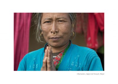 Portrait femme Namaste Népal - Olivier Cirendini